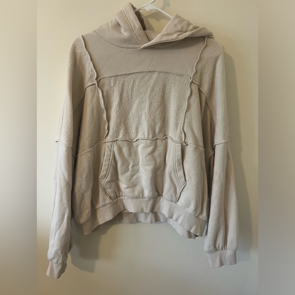 Aerie Hooded Sweatshirt Cream Medium